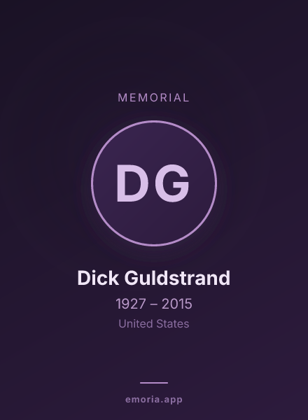 Memorial portrait of Dick Guldstrand