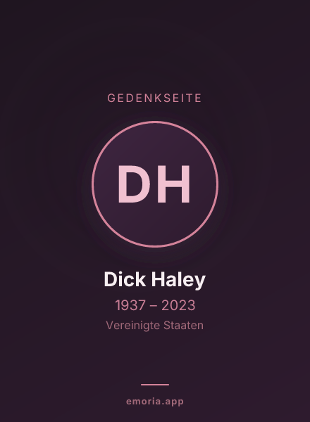 Gedenkportrait von Dick Haley