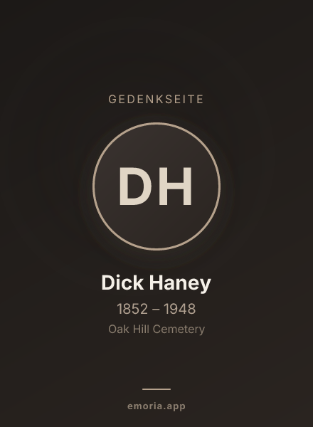 Gedenkportrait von Dick Haney