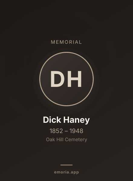 Memorial portrait of Dick Haney