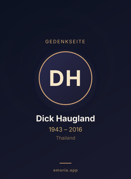Gedenkportrait von Dick Haugland