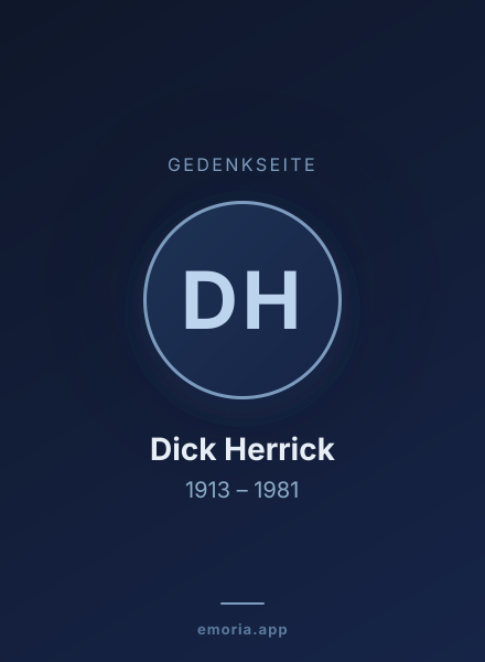 Gedenkportrait von Dick Herrick