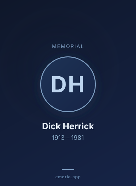 Memorial portrait of Dick Herrick
