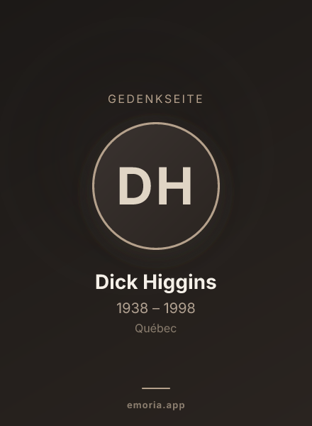 Gedenkportrait von Dick Higgins