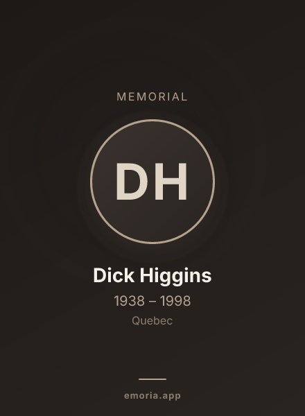 Memorial portrait of Dick Higgins