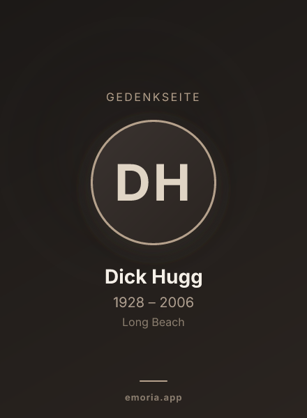 Gedenkportrait von Dick Hugg