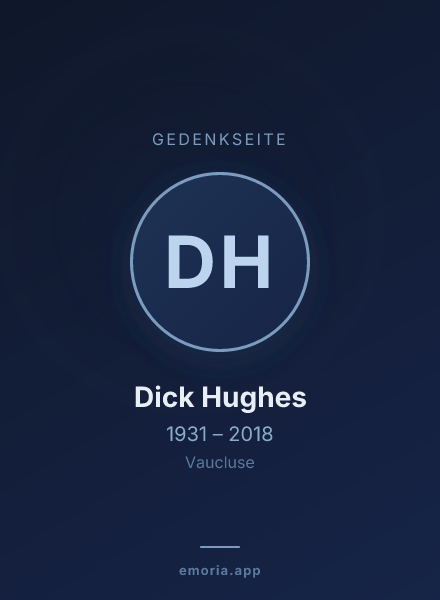 Gedenkportrait von Dick Hughes