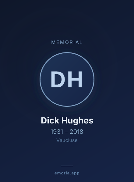 Memorial portrait of Dick Hughes