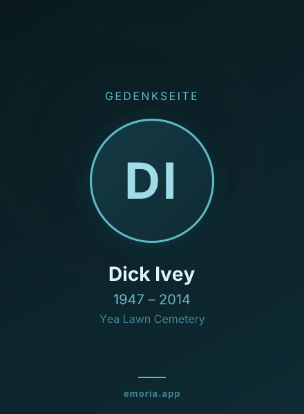 Gedenkportrait von Dick Ivey