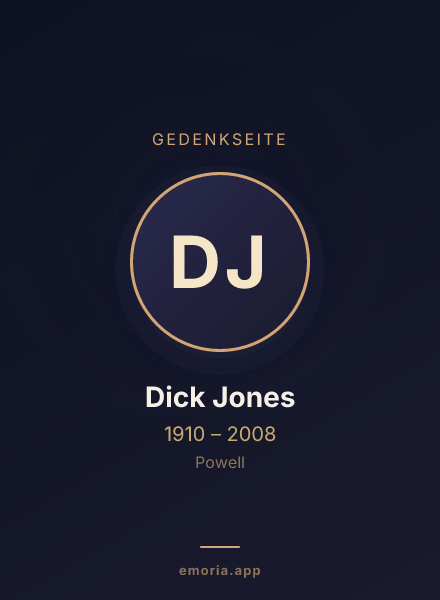Gedenkportrait von Dick Jones