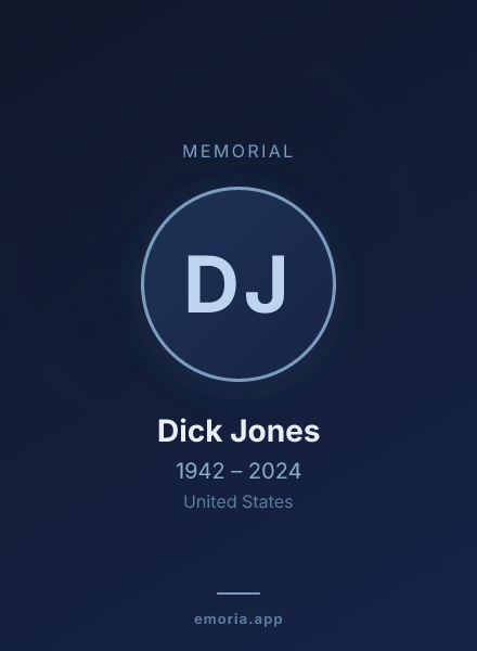 Memorial portrait of Dick Jones