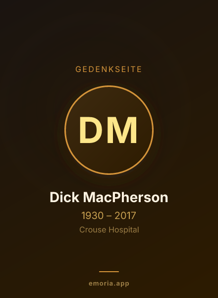 Gedenkportrait von Dick MacPherson