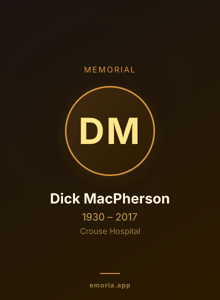 Memorial portrait of Dick MacPherson