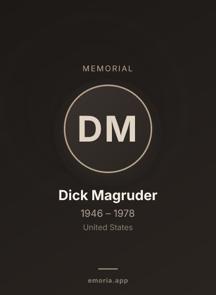 Memorial portrait of Dick Magruder