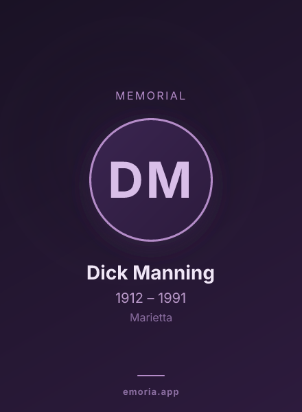 Memorial portrait of Dick Manning