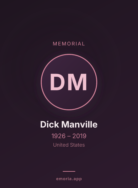 Memorial portrait of Dick Manville