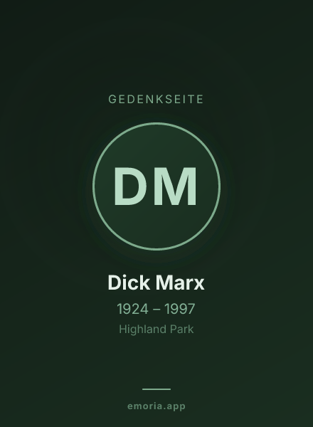 Gedenkportrait von Dick Marx