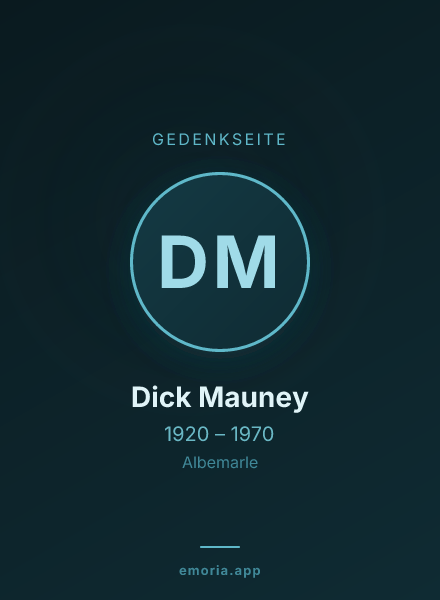 Gedenkportrait von Dick Mauney