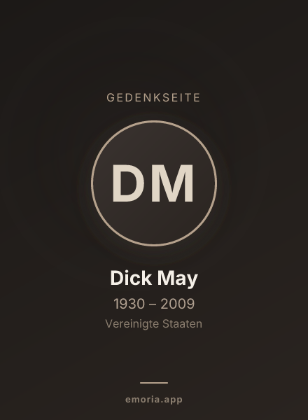 Gedenkportrait von Dick May