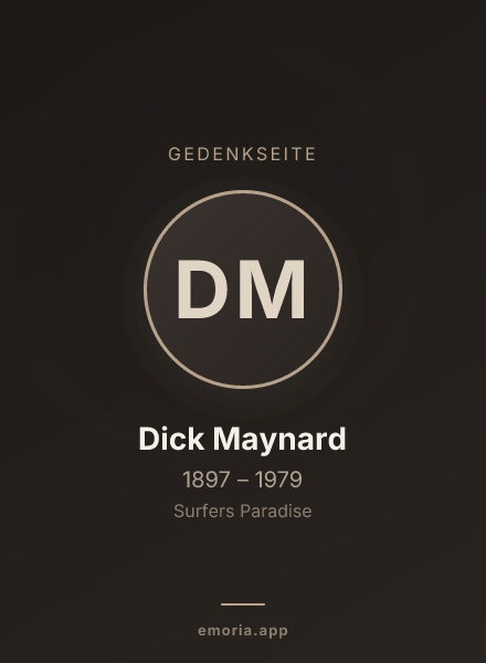Gedenkportrait von Dick Maynard