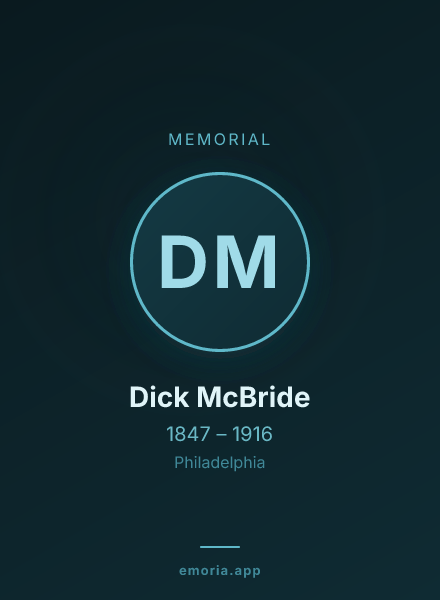 Memorial portrait of Dick McBride
