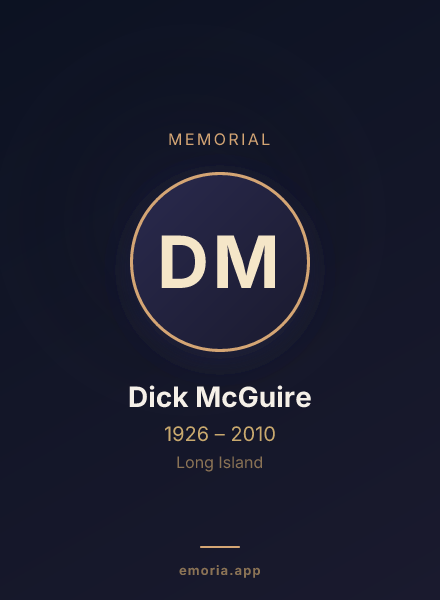 Memorial portrait of Dick McGuire