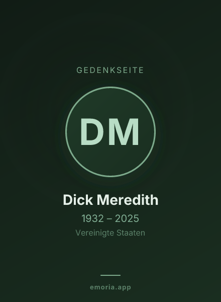 Gedenkportrait von Dick Meredith