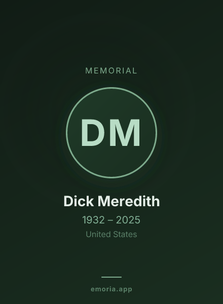 Memorial portrait of Dick Meredith