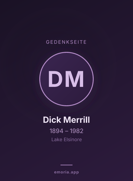 Gedenkportrait von Dick Merrill