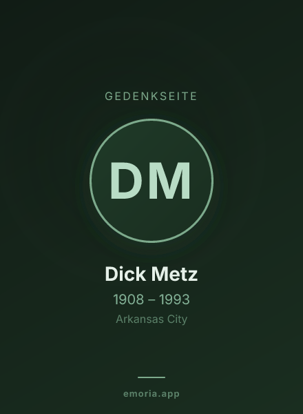 Gedenkportrait von Dick Metz