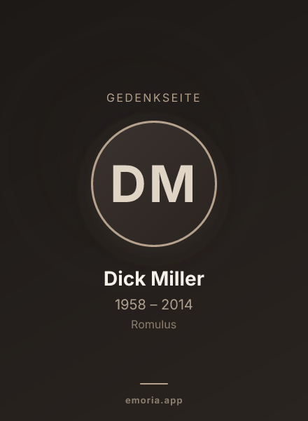Gedenkportrait von Dick Miller