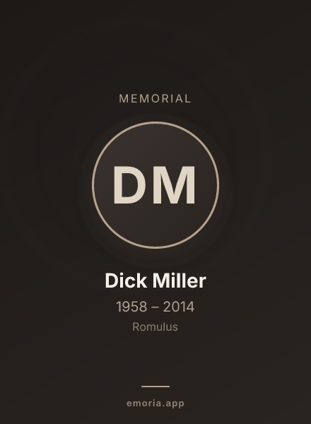 Memorial portrait of Dick Miller