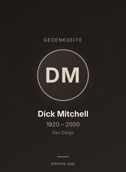Gedenkportrait von Dick Mitchell