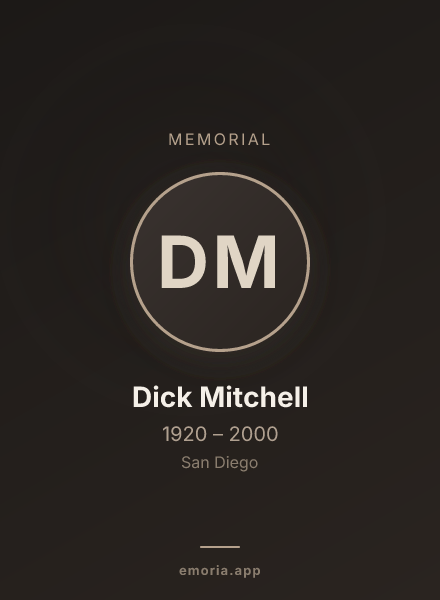 Memorial portrait of Dick Mitchell