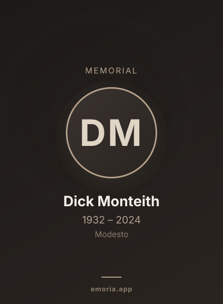 Memorial portrait of Dick Monteith