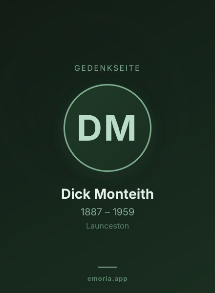 Gedenkportrait von Dick Monteith