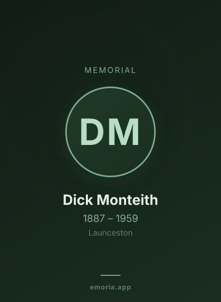 Memorial portrait of Dick Monteith