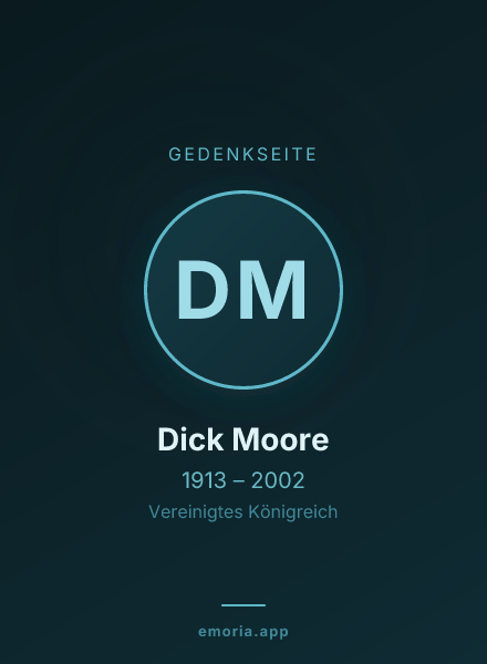 Gedenkportrait von Dick Moore
