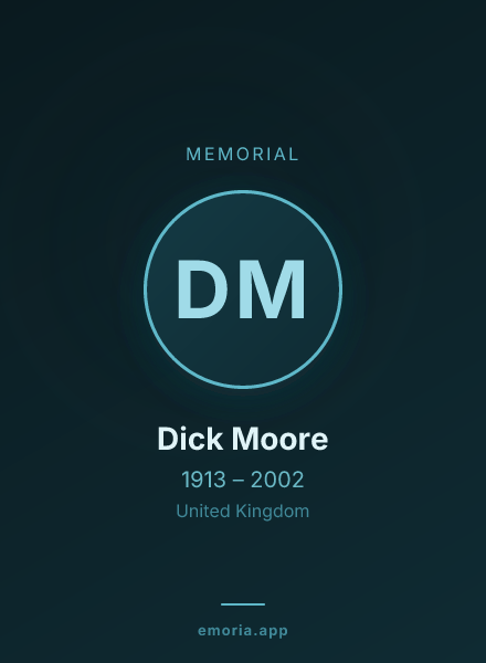 Memorial portrait of Dick Moore