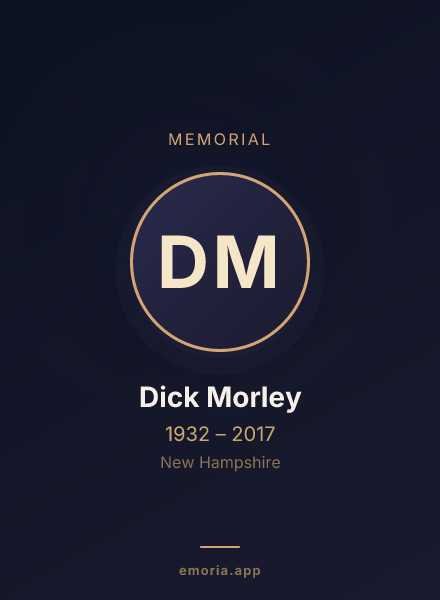Memorial portrait of Dick Morley