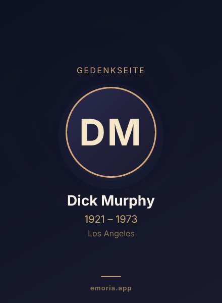 Gedenkportrait von Dick Murphy