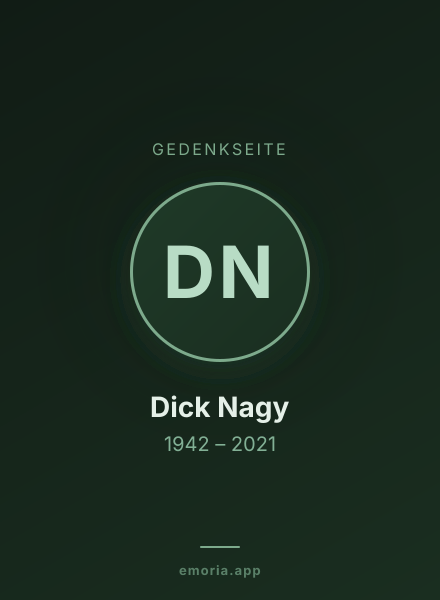 Gedenkportrait von Dick Nagy
