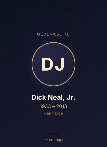 Gedenkportrait von Dick Neal, Jr.