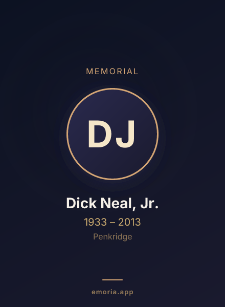 Memorial portrait of Dick Neal, Jr.