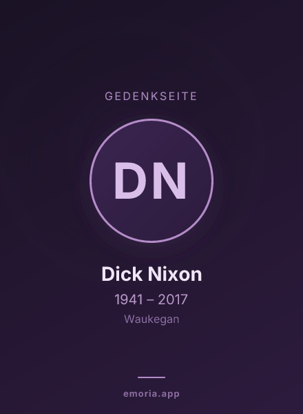 Gedenkportrait von Dick Nixon