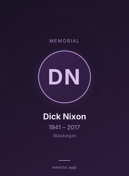 Memorial portrait of Dick Nixon