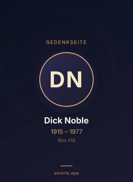Gedenkportrait von Dick Noble