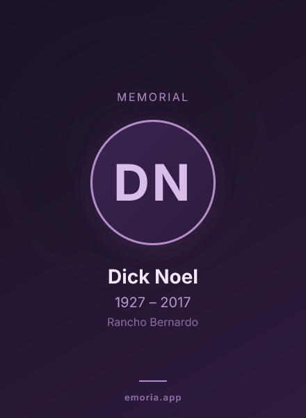 Memorial portrait of Dick Noel
