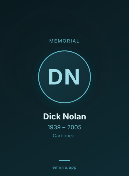 Memorial portrait of Dick Nolan