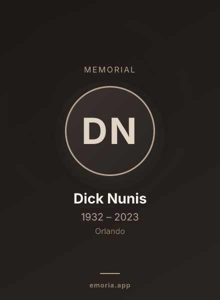 Memorial portrait of Dick Nunis